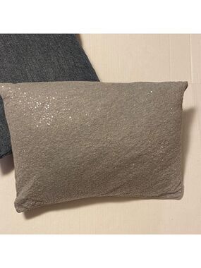 Gray Sparkle Throw Pillow